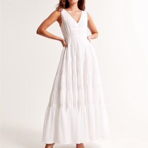 Women's Plunge Lace Tiered Maxi Dress